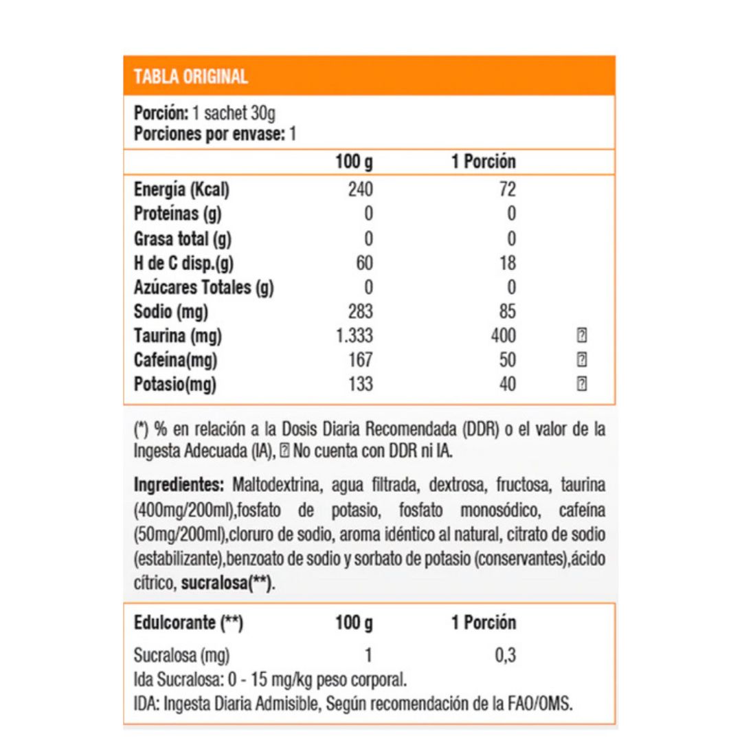 Energy Gel Vo2 Guaraná-Acai (con cafeína) - Imagen 2