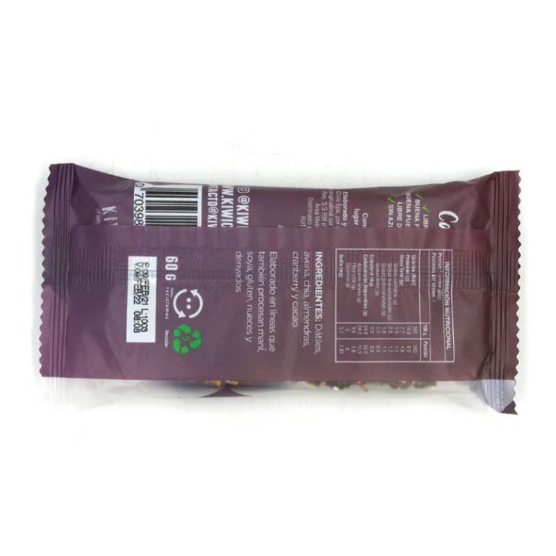 Barra Vegana Cacao - Kiwicha - Imagen 2
