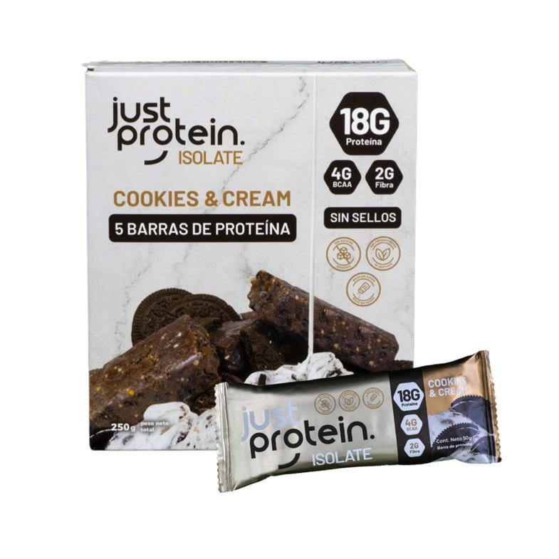 BARRA JUST PROTEIN COOKIES AND CREAM - Imagen 3