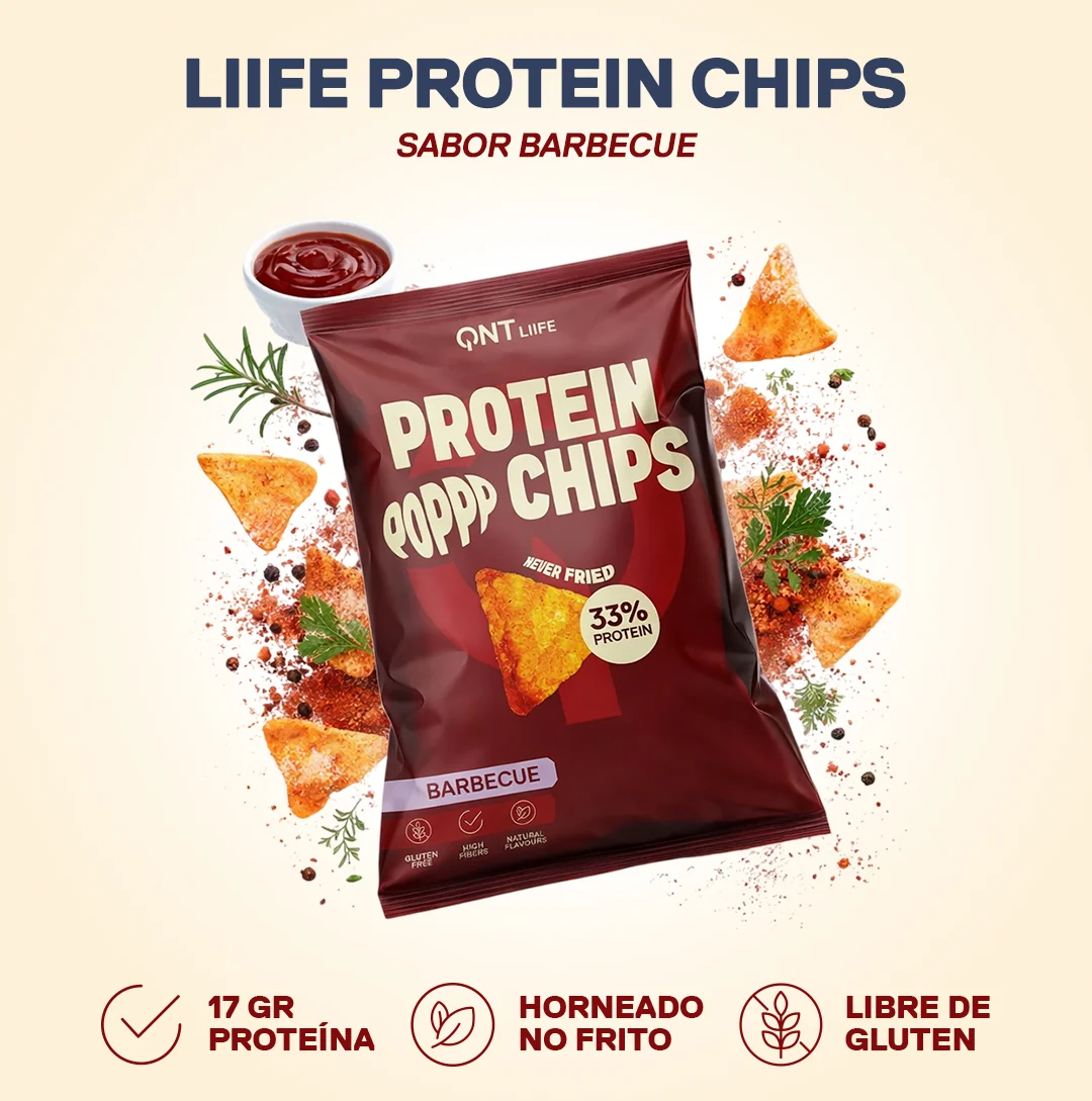 Protein Chips 12 x 50 gr. Snack salado con 16,5 gr de proteína - Imagen 4