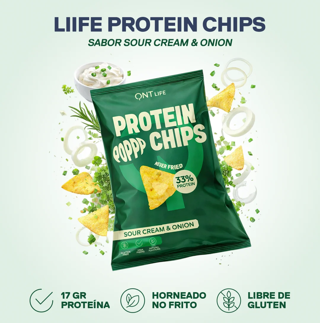 Protein Chips 12 x 50 gr. Snack salado con 16,5 gr de proteína - Imagen 2