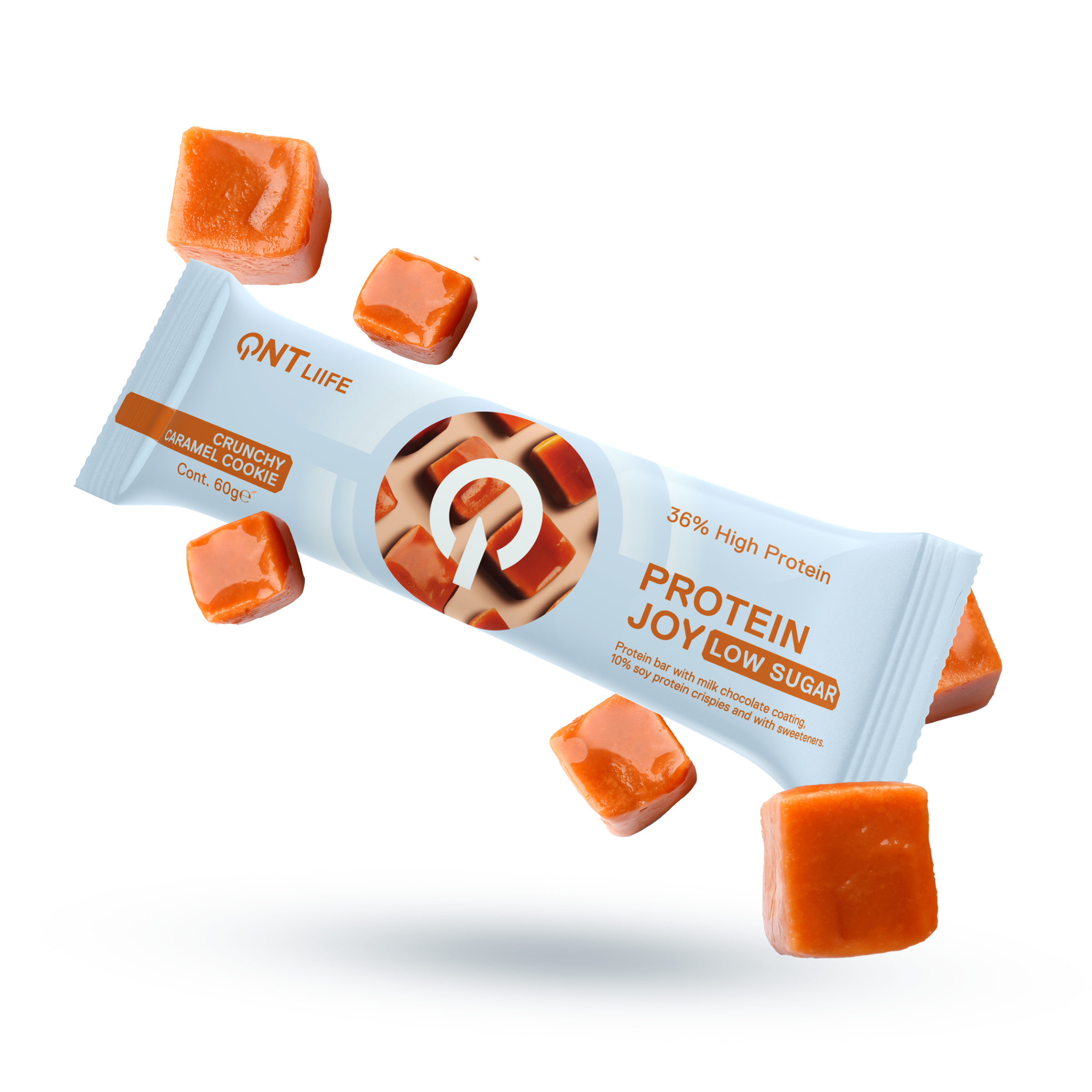 Caja de 12 Barras de Proteína Joybar CRUNCHY CARAMEL 12x60 grs - Imagen 3
