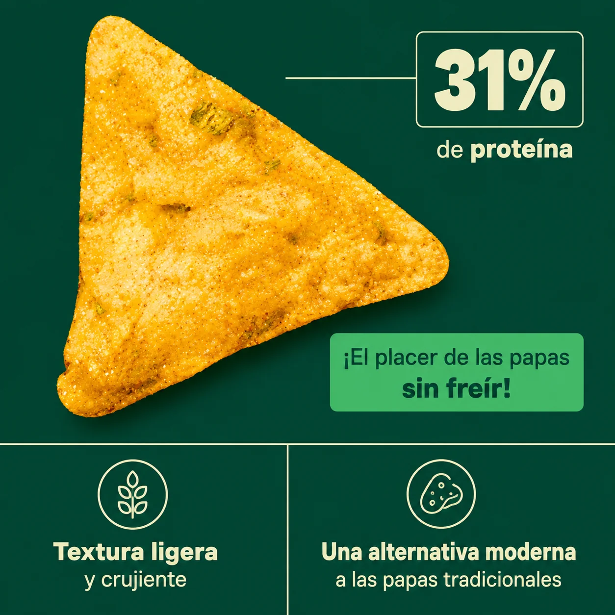 Protein Chips 12 x 50 gr. Snack salado con 16,5 gr de proteína - Imagen 5