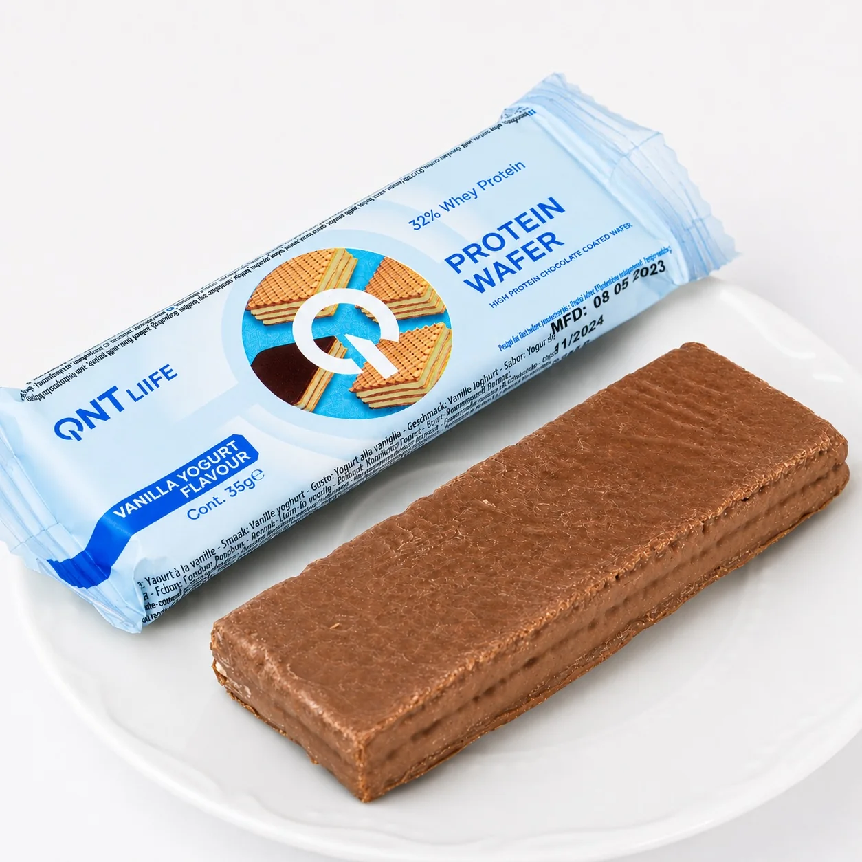 Caja De 12 Barras De Proteína Wafer Bar VAINILLA YOGURT 12x35 Grs - Imagen 3