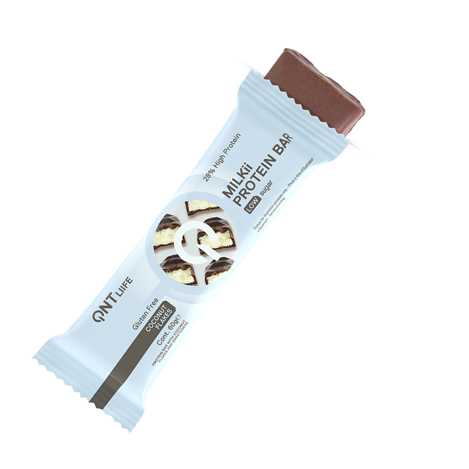 Caja de 12 Barras de Proteína Milkii Protein Bar COCO 12x60 grs - Imagen 2