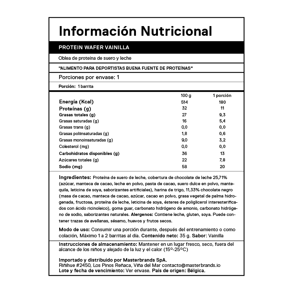 Caja De 12 Barras De Proteína Wafer Bar VAINILLA YOGURT 12x35 Grs - Imagen 4